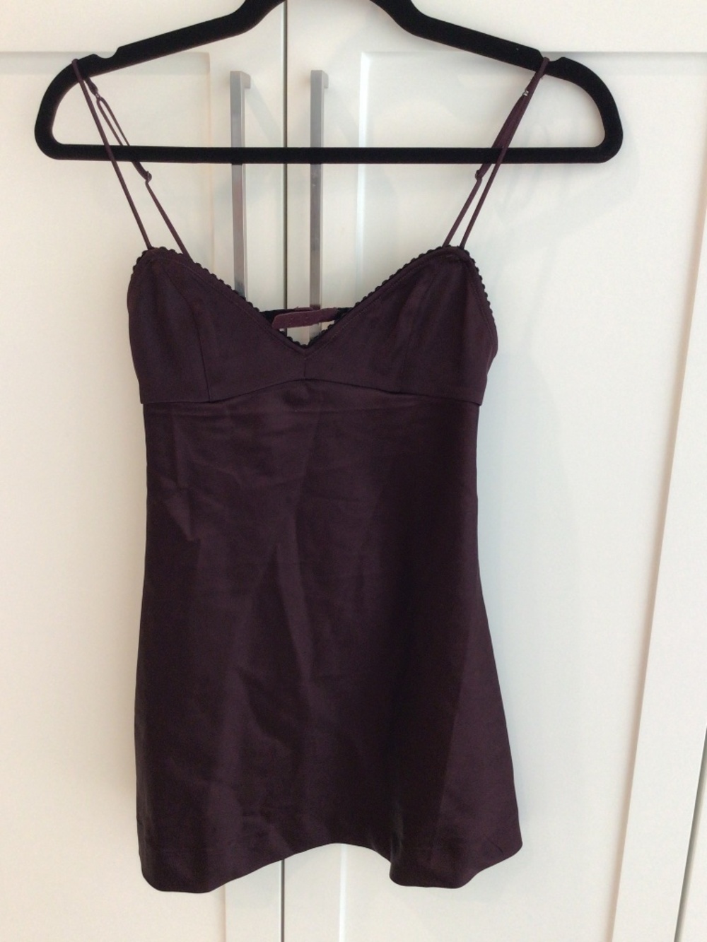 SKIMS XXS Satin Mini Dress in Currant - Picture 4 of 7